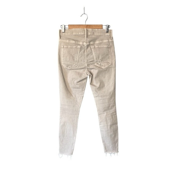 MOTHER Stunner Zip Ankle Step Fray Sexy Just Walked Into Town Sandy Beige - Picture 4 of 14